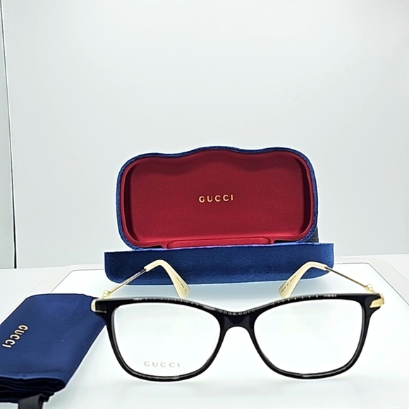 Gucci Accessories - Gucci Women's Eyeglasses Gucci-Logo GG0513O 001 Full Rim Optical Frame